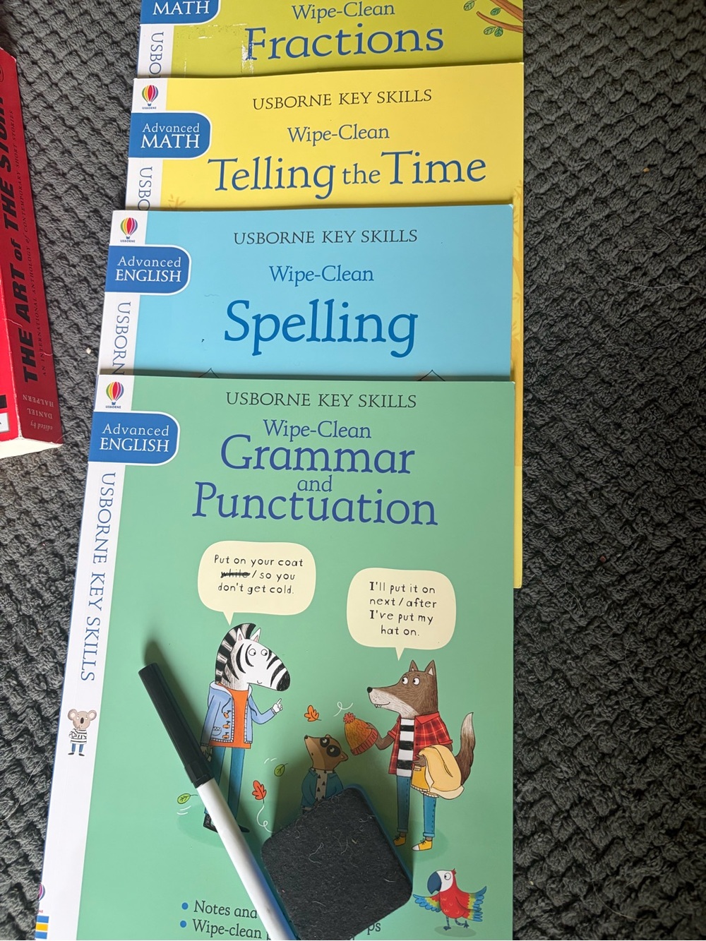 Born Wipe-Clean Grammar and Punctuation Book - Green with Blue Accent